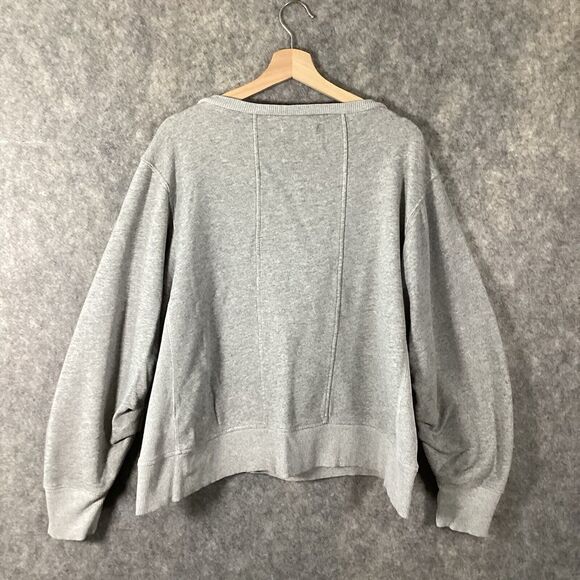 7 For All Mankind Tucked Sleeve Women’s Crewneck Pullover Large Relaxed Boho - Picture 3 of 16